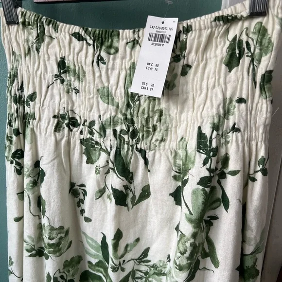 NWT Abercrombie & Fitch Green Floral Maxi Skirt - Picture 3 of 5